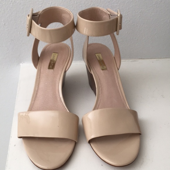 Louise Et Cie patent Leather Punya Wedge Sandals - Picture 4 of 17